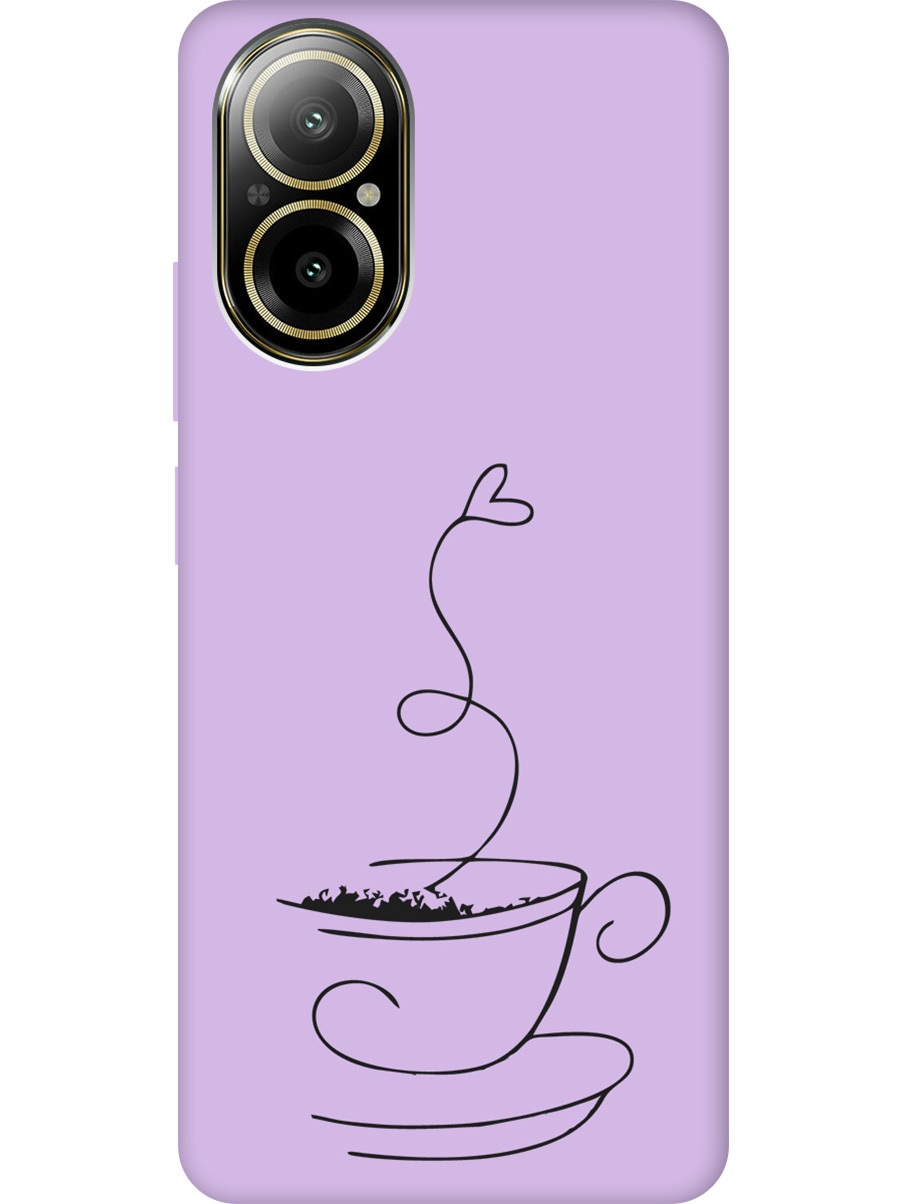 

Силиконовый чехол на Realme C67 с рисунком "Coffee Love" Soft Touch сиреневый, Фиолетовый;черный, 20012145