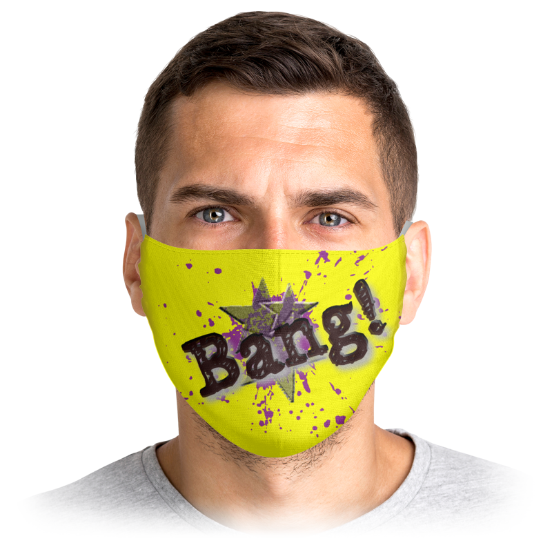

Многоразовая маска Printio Stop virus! желтая L, Stop virus!