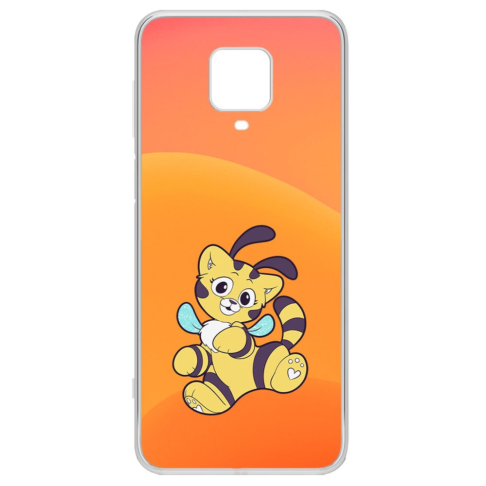 фото Чехол-накладка krutoff clear case хаги ваги - кошка-пчёлка для xiaomi redmi note 9s