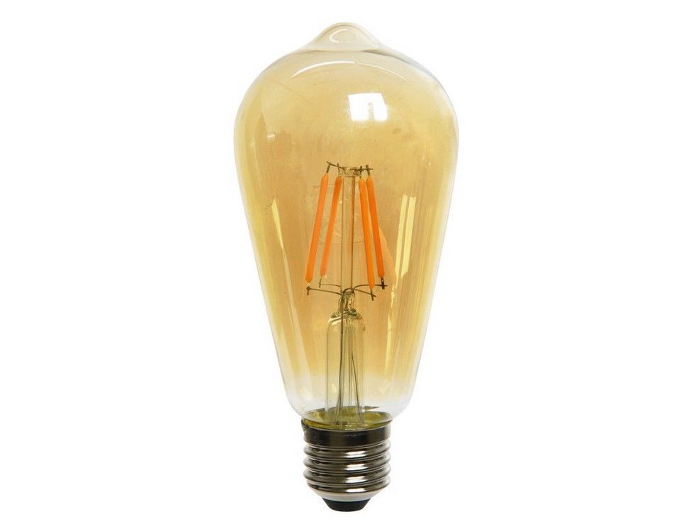 фото Светодиодная лампа для открытого светильника эдисон с нитями, янтарная, янтарный led-огонь kaemingk