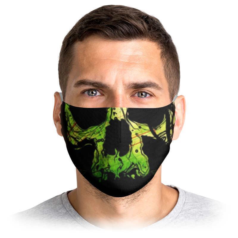 

Многоразовая маска Printio Череп черная L, Череп