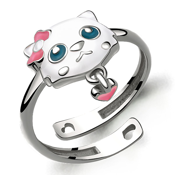 

Кольцо из серебра с эмалью р. 15 Aquamarine 57052_925_р, 57052_925_р