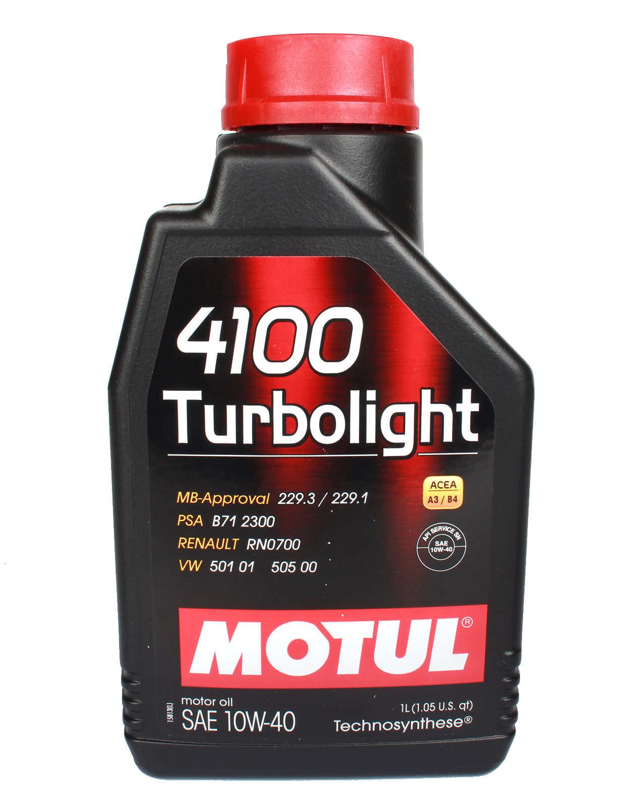 Моторное масло Motul 4100 Turbolight 102774 10W40 1л