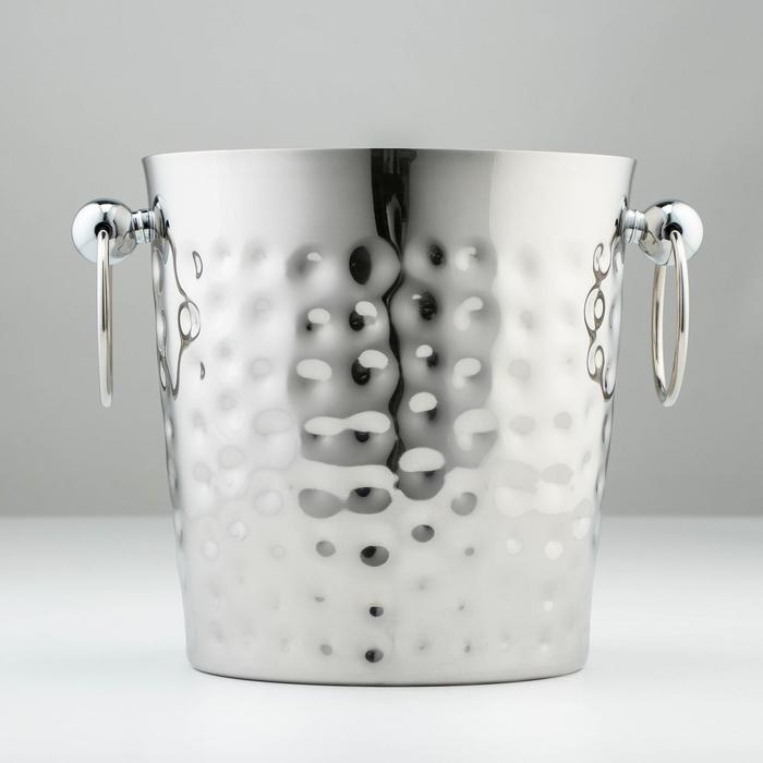 

Ведро для льда «Чеканный», 3,5 л, 23,5×18,5×18,5 см, 201 сталь