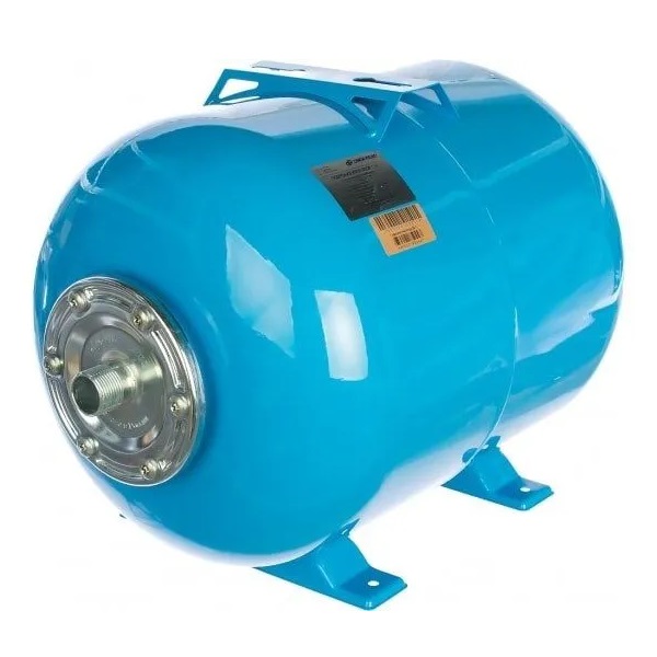фото Гидроаккумулятор для водоснабжения 50л джилекс г 50 синий, горизонтальный
