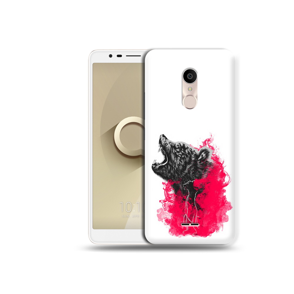 

Чехол MyPads Tocco для Alcatel 3C 5026D медведь в дымке, Прозрачный, Tocco