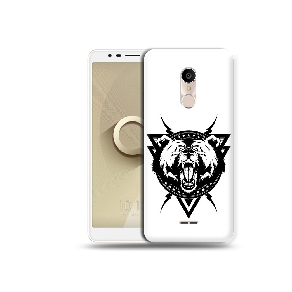 

Чехол MyPads Tocco для Alcatel 3C 5026D медведь в треугольнике, Прозрачный, Tocco