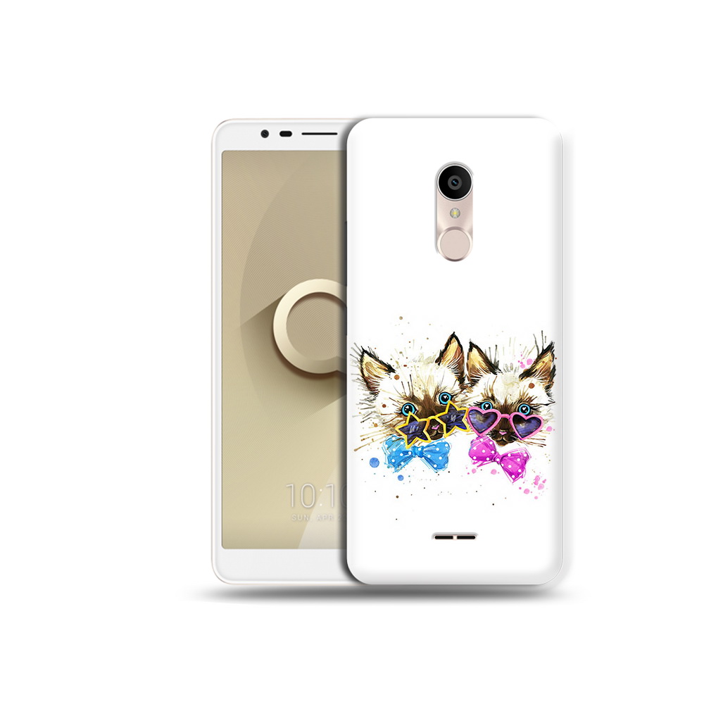 

Чехол MyPads Tocco для Alcatel 3C 5026D милые котята, Прозрачный, Tocco