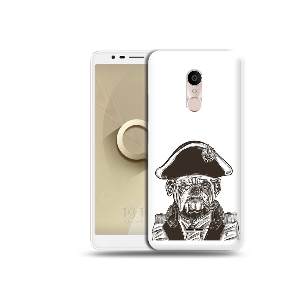 

Чехол MyPads Tocco для Alcatel 3C 5026D мопс генерал, Прозрачный, Tocco