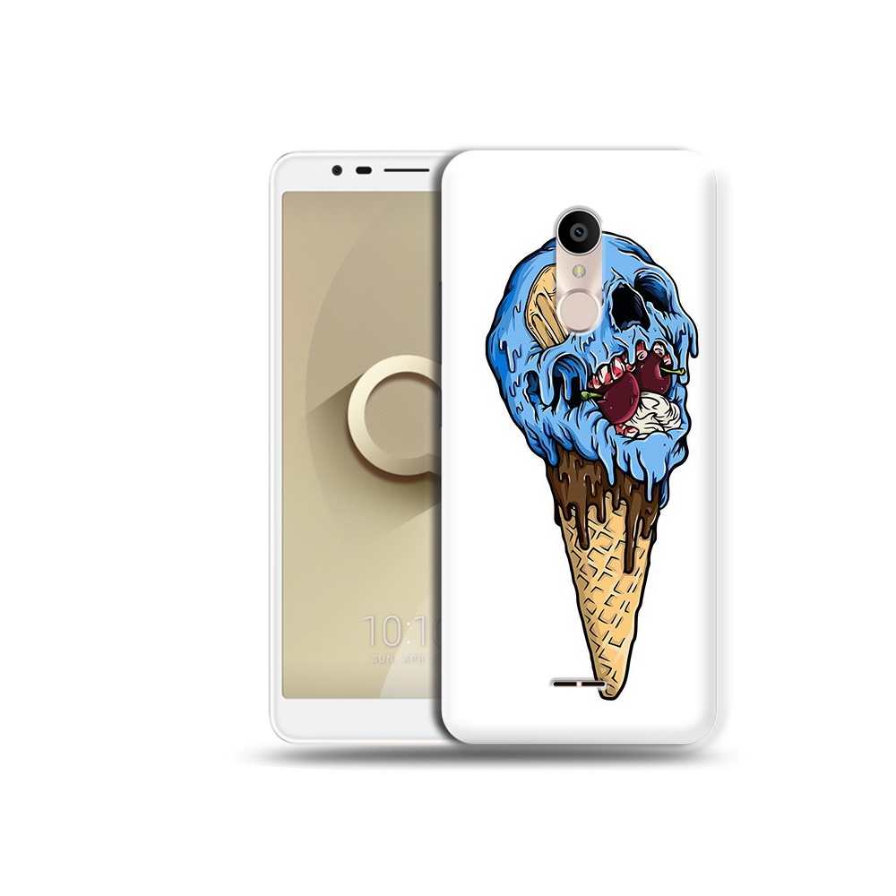 

Чехол MyPads Tocco для Alcatel 3C 5026D мороженное череп, Прозрачный, Tocco