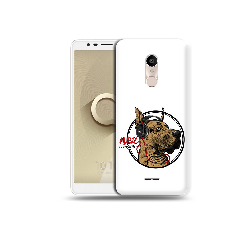 

Чехол MyPads Tocco для Alcatel 3C 5026D музыкальная собака, Прозрачный, Tocco