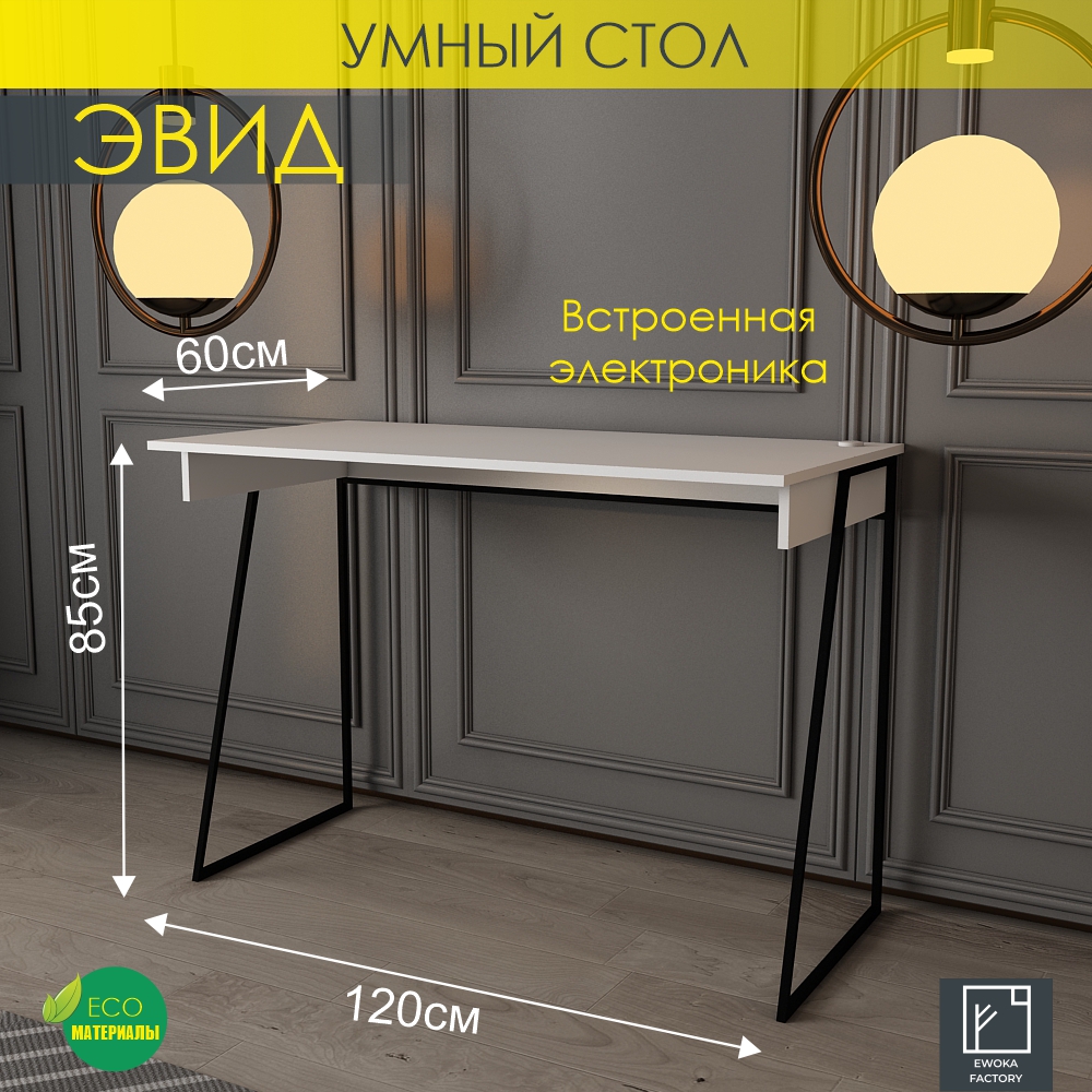 

Компьютерный письменный стол Ewoka 60x60x85 белый