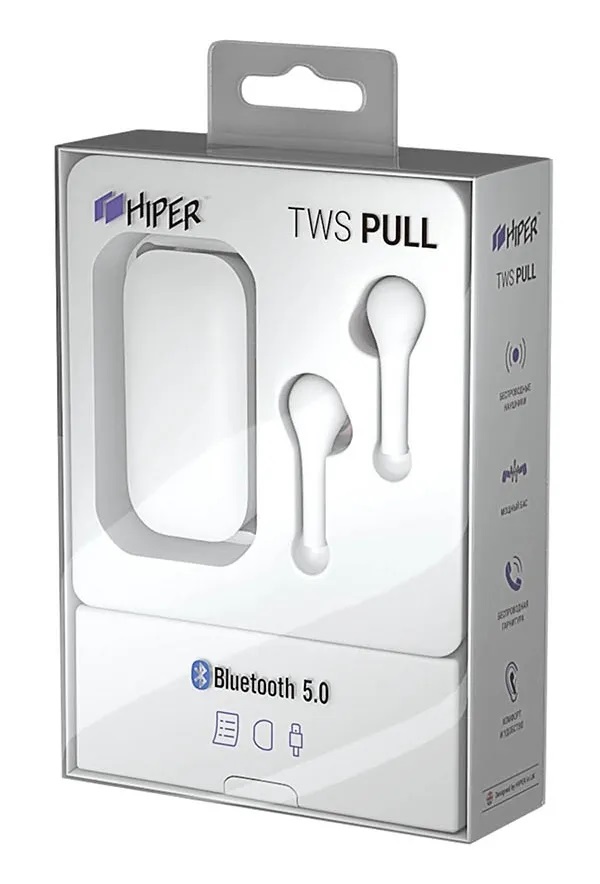 

Наушники HIPER HTW-MX2 White, HTW-MX2