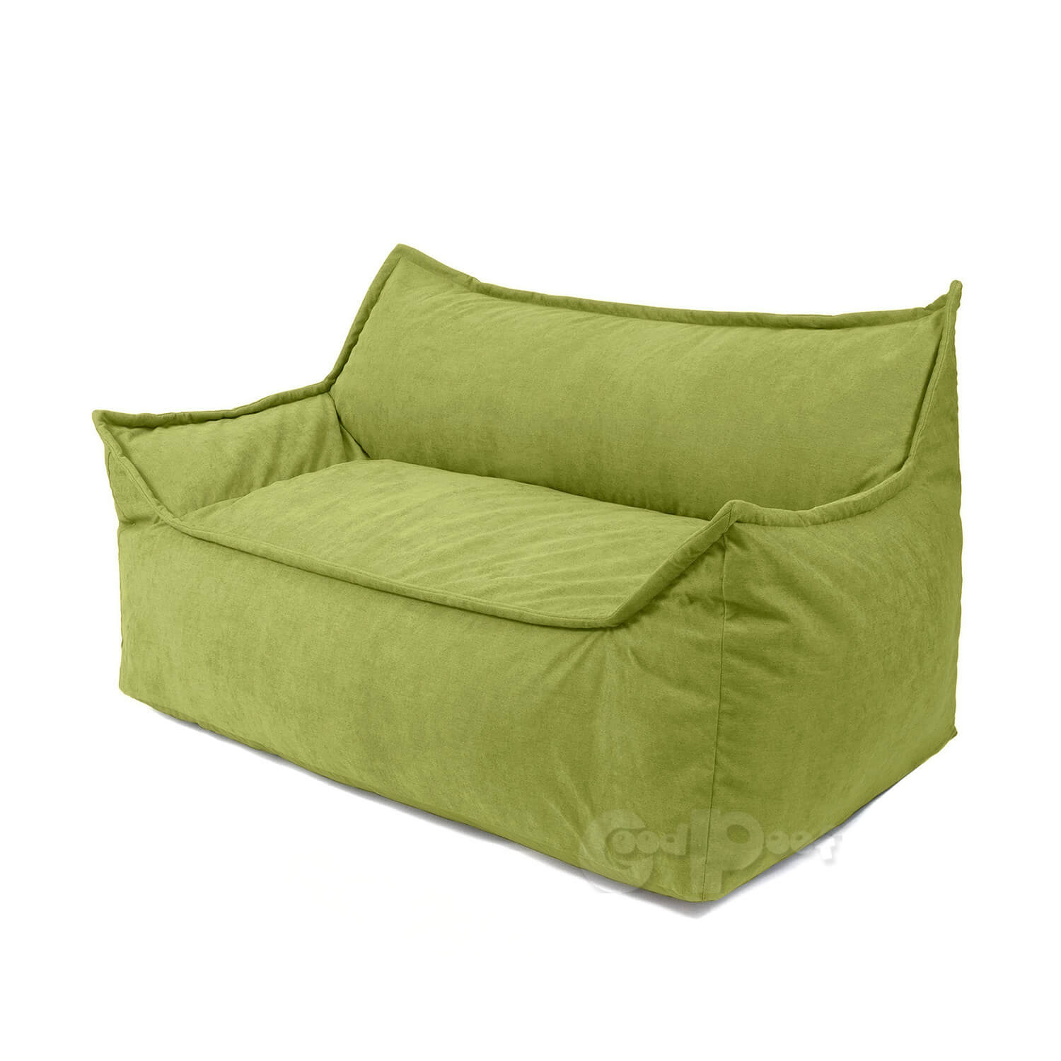 фото Бескаркасный диван goodpoof лофт one size, велюр, lime punsh (желто-зеленый)