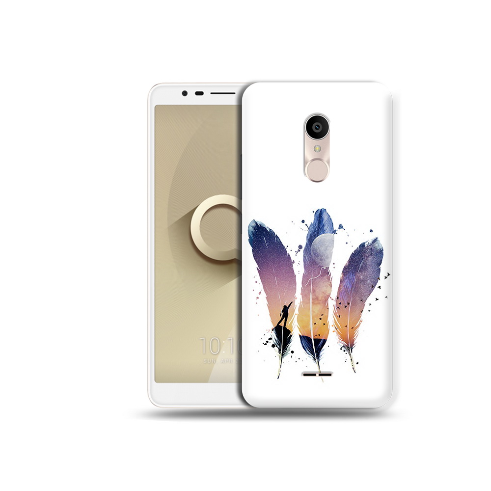 

Чехол MyPads Tocco для Alcatel 3C 5026D небесные перья, Прозрачный, Tocco