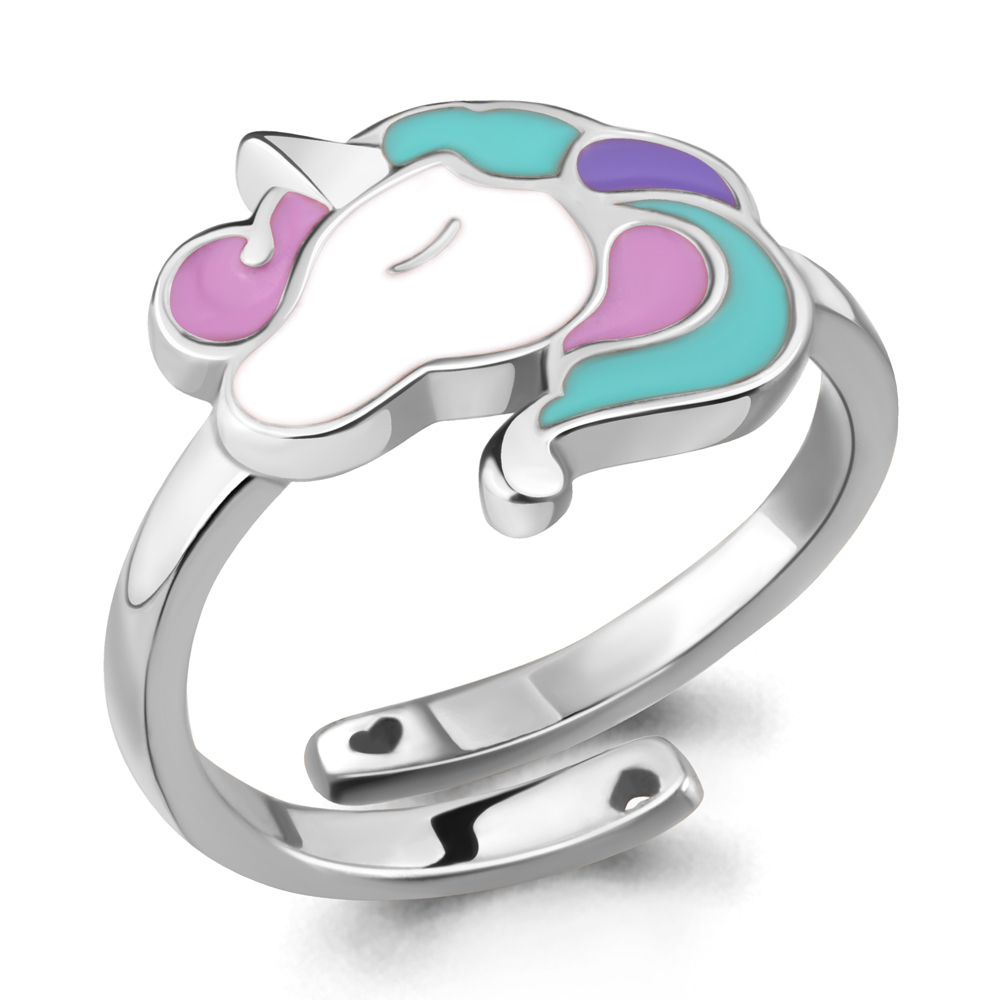

Кольцо из серебра с эмалью р. 13,5 Aquamarine 57060_925_р, 57060_925_р