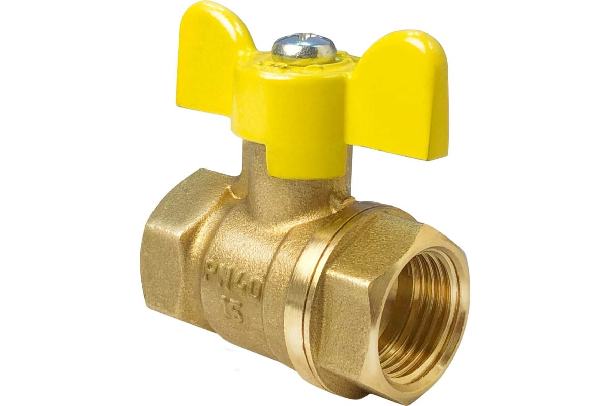 

Шаровой кран для газа VALFEX 3/4" ВР/ВР ручка-бабочка, латунный 11Б27фтМ VF.277.LB3.034.Bi, Желтый