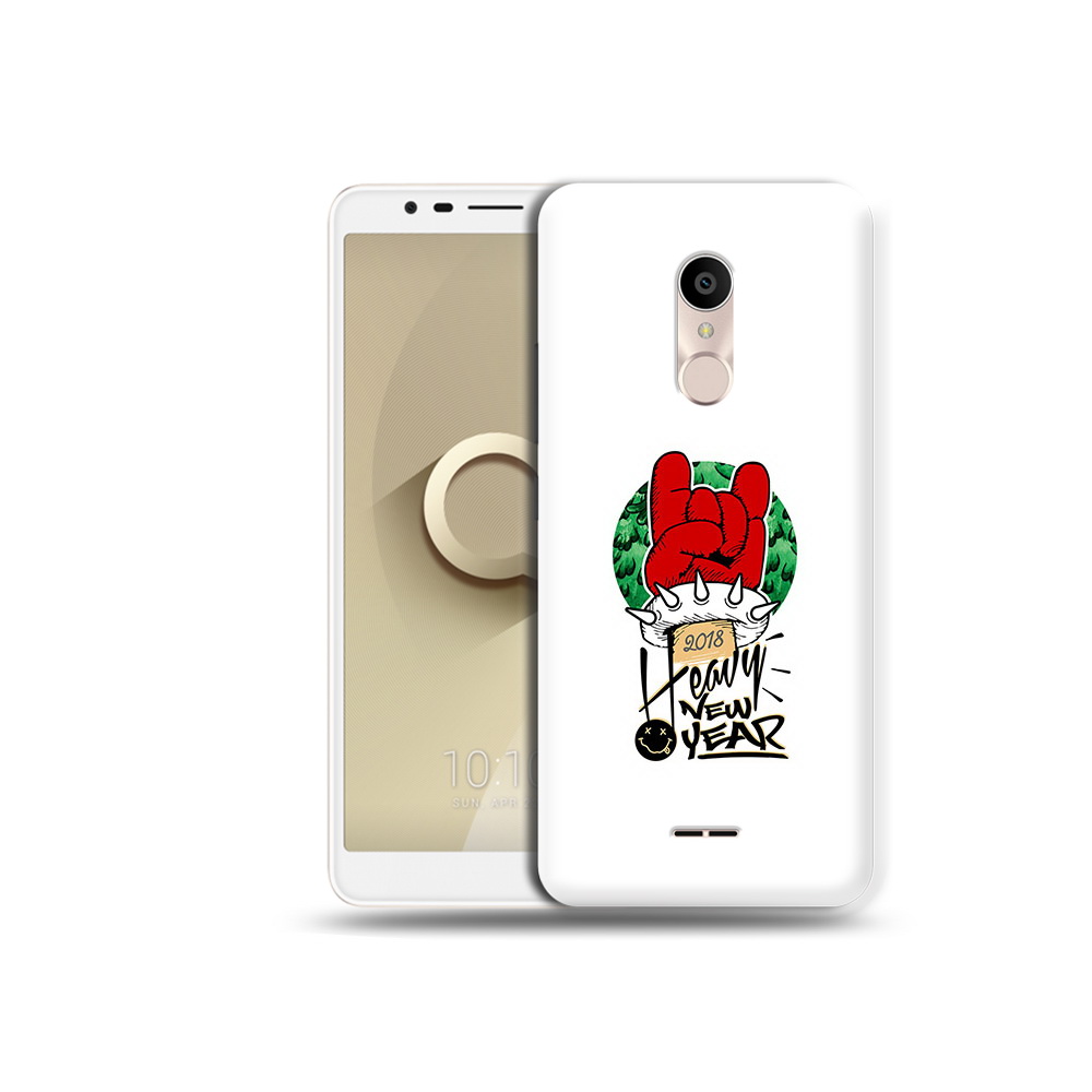 

Чехол MyPads Tocco для Alcatel 3C 5026D Гангстер новый год, Прозрачный, Tocco