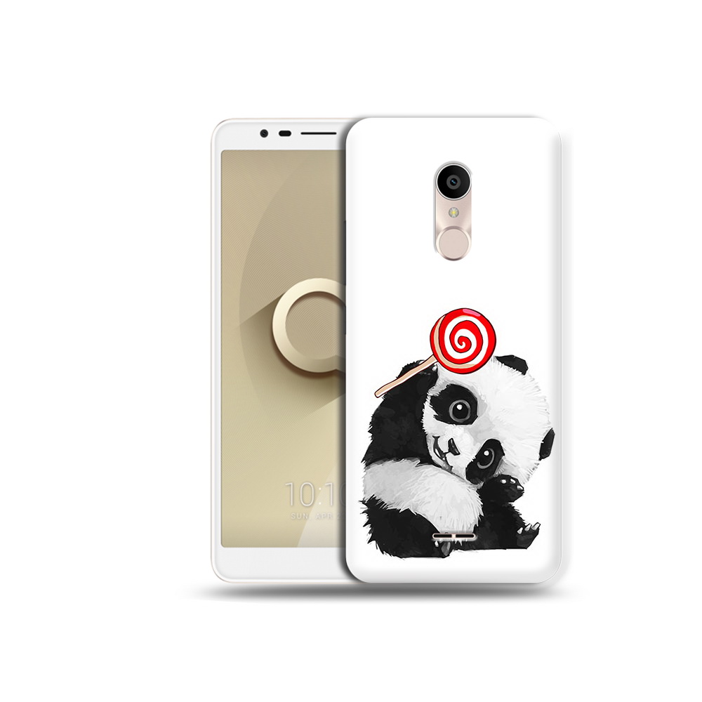 

Чехол MyPads Tocco для Alcatel 3C 5026D панда с леденцом, Прозрачный, Tocco