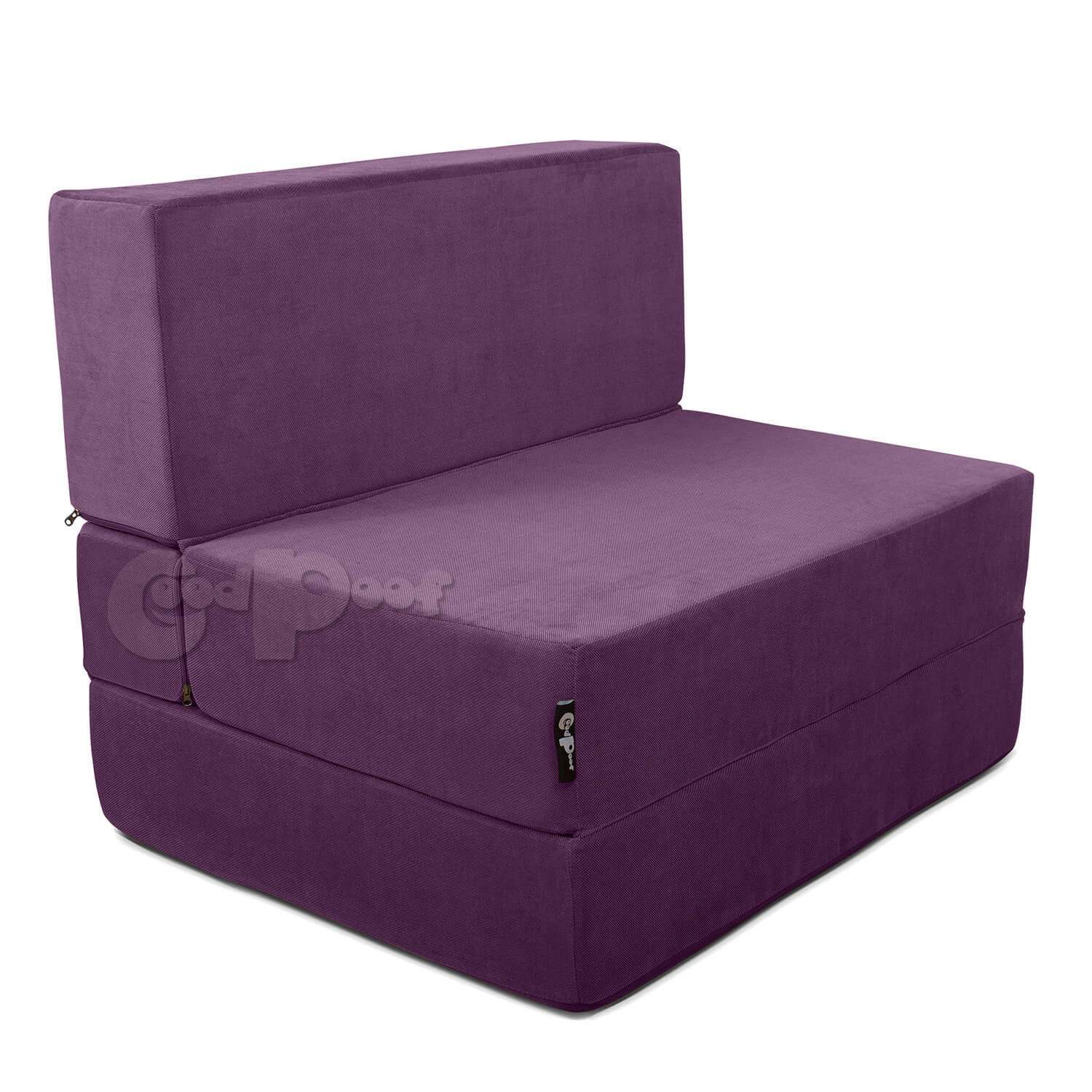фото Бескаркасное кресло goodpoof фиеста one size, велюр, violet