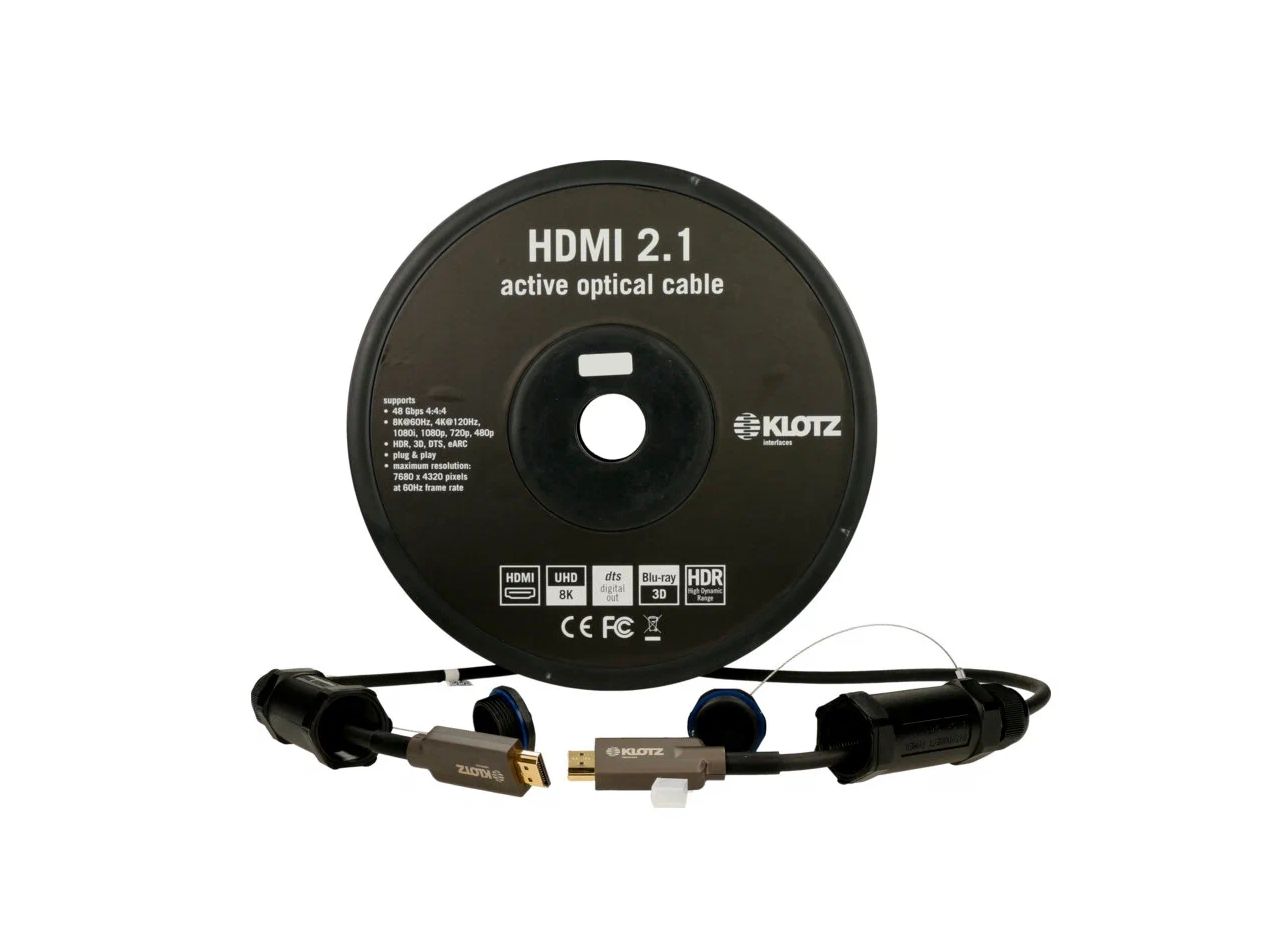 Кабель HDMI оптический, 20 м, армированный, Klotz FOAUHR020