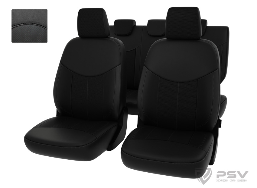 

Чехлы Ford EcoSport 14- экокожа черная отстрочка черные Оригинал