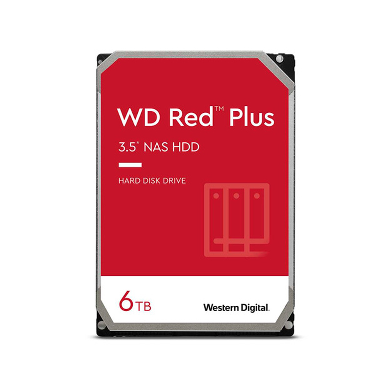 Жесткий диск WD Red Plus WD60EFZX,  6ТБ,  HDD,  SATA III,  3.5