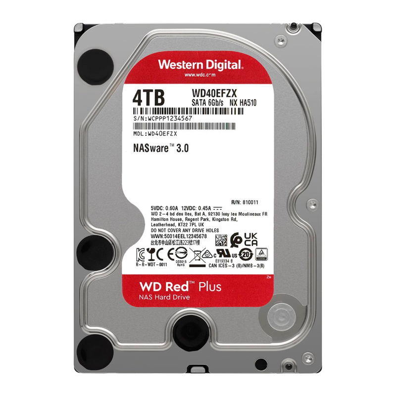 фото Внутренний жесткий диск western digital wd red plus 4tb (wd40efzx)