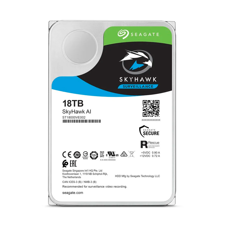 фото Внутренний жесткий диск seagate skyhawkai 18tb (st18000ve002)