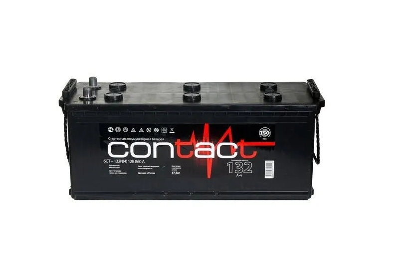 

Аккумулятор автомобильный Contact 132Ah ПП 880А, Contact 1
