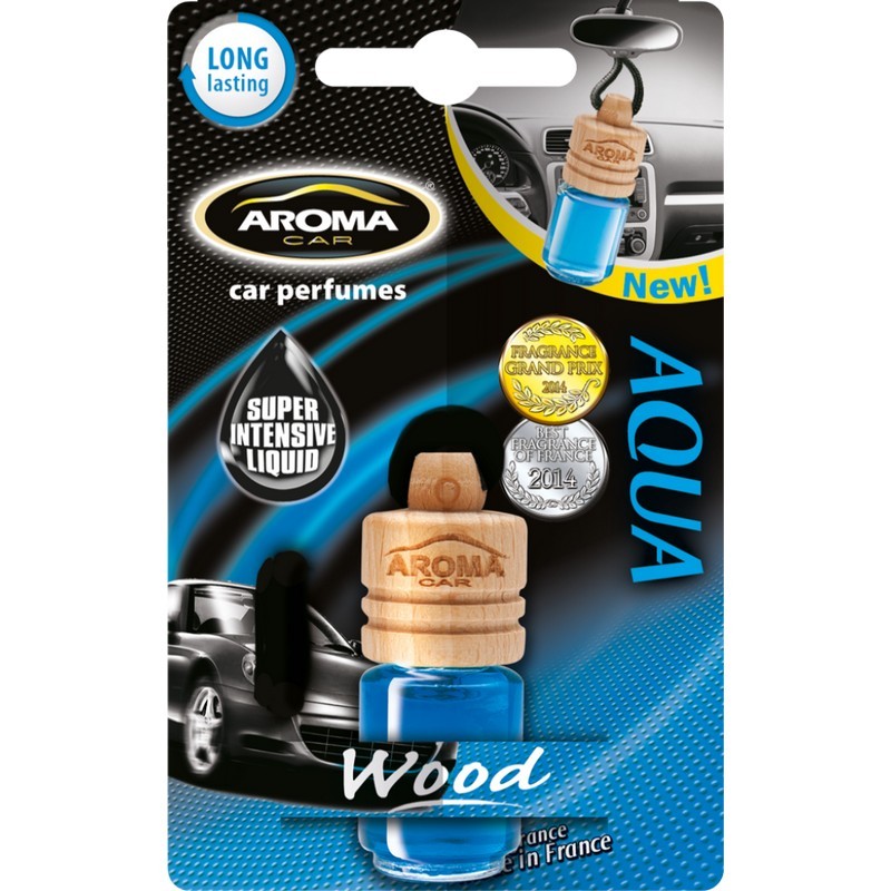 

Ароматизатор подвесной жидкостный (вода) 6мл Wood AROMA CAR, Синий