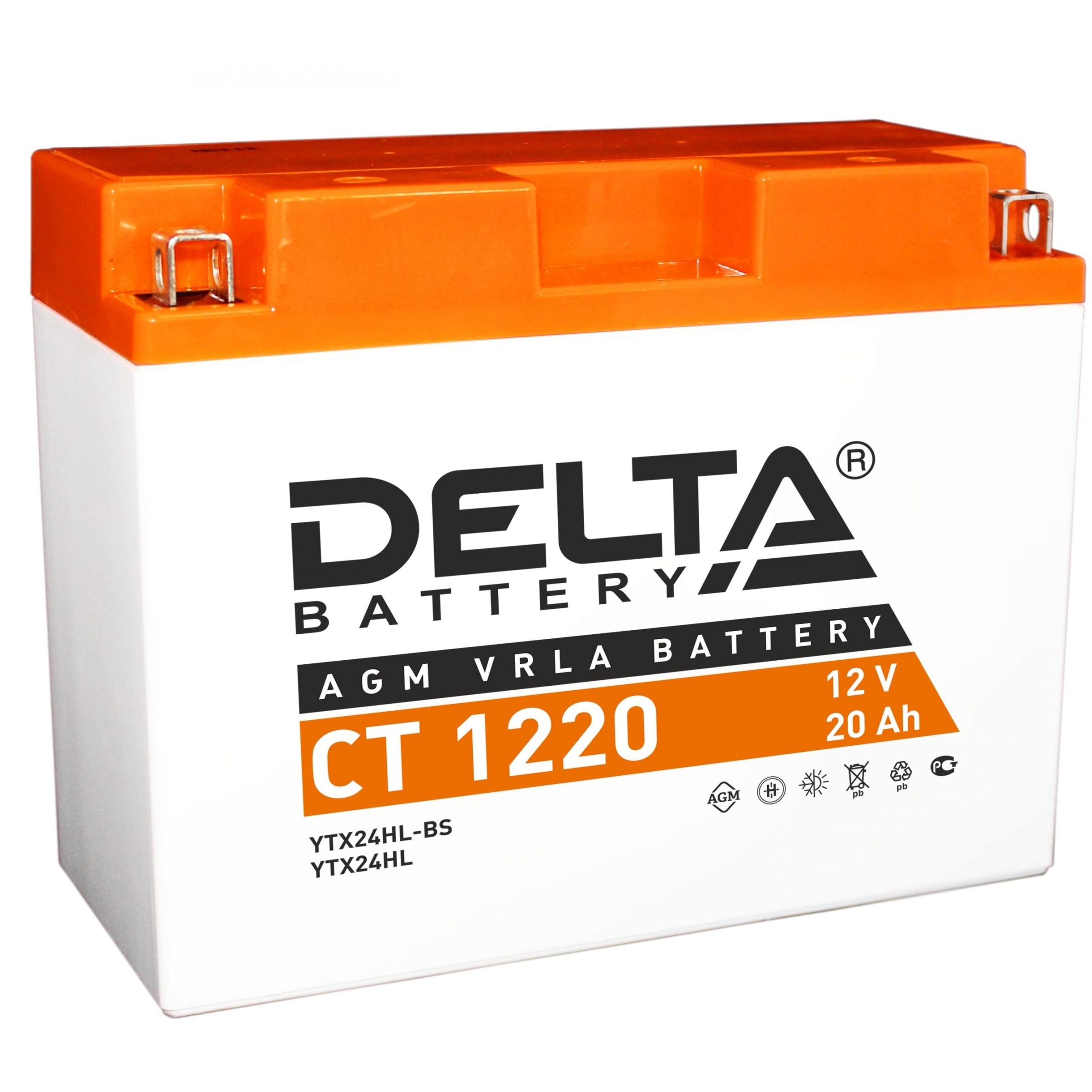 Аккумулятор автомобильный DELTA AGM CT 12025 2,5Ah ОП 40A (YT4B-BS)