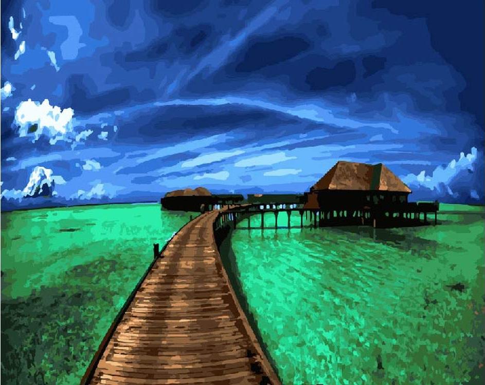 

Картина по номерам ВанГогВоМне Карибские острова, 40x50, Карибские острова
