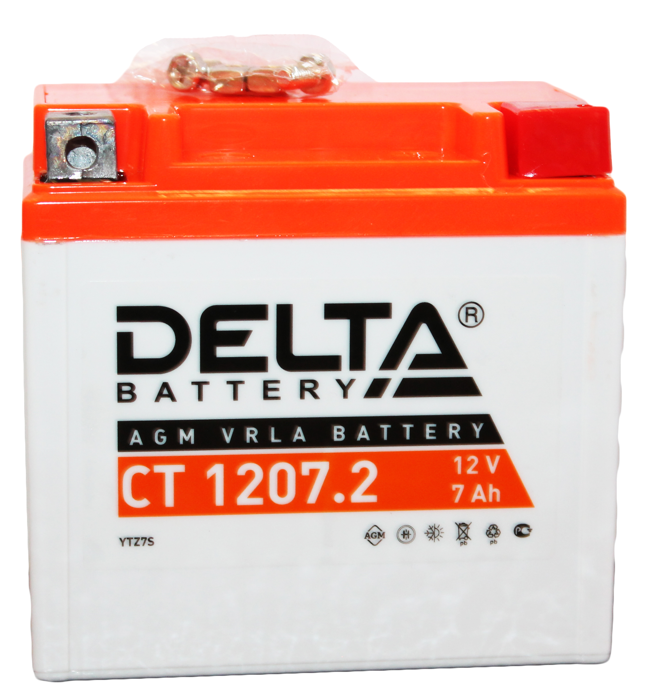 Аккумулятор автомобильный DELTA AGM CT 1207.2 7Ah ОП 130A (YTZ7S)