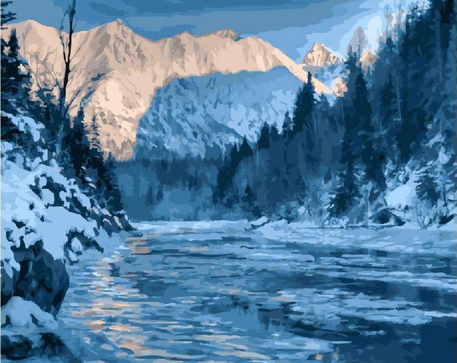 

Картина по номерам ВанГогВоМне Аляска зимой, 40x50, Аляска зимой