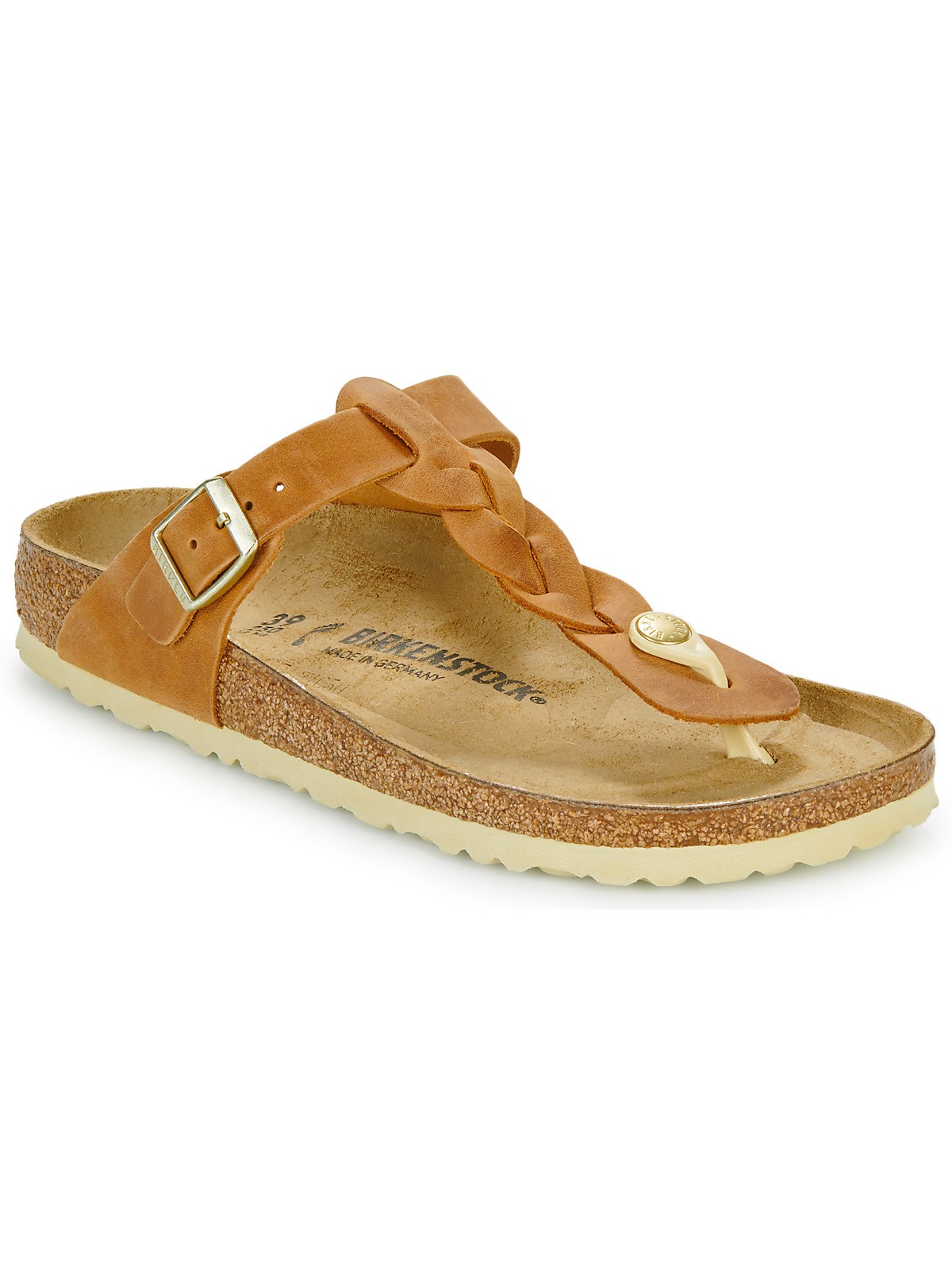 

Вьетнамки женские Birkenstock 28064767 коричневые 39 EU, Коричневый, 28064767