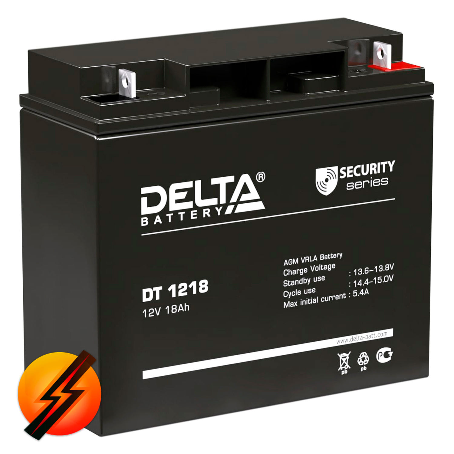 Аккумулятор автомобильный DELTA AGM CT 1218 16Ah ОП 200A (YTX20-BS, YTX20H,YB18-A)