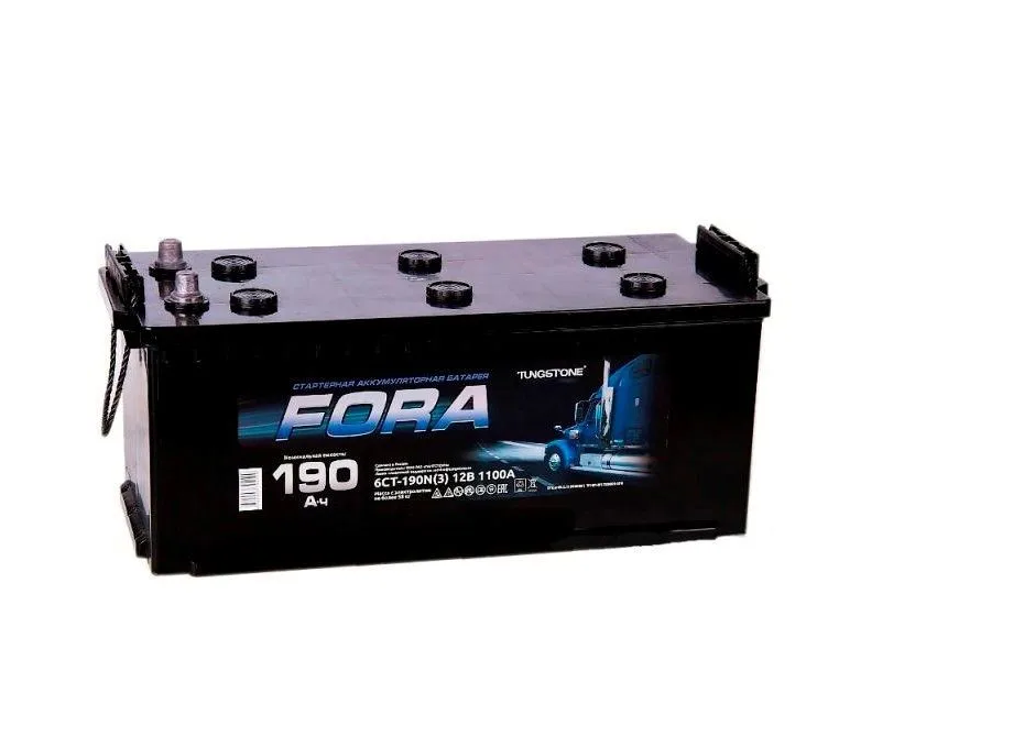 

Аккумулятор автомобильный FORA 190Ah ОП 1250А, FORA 1