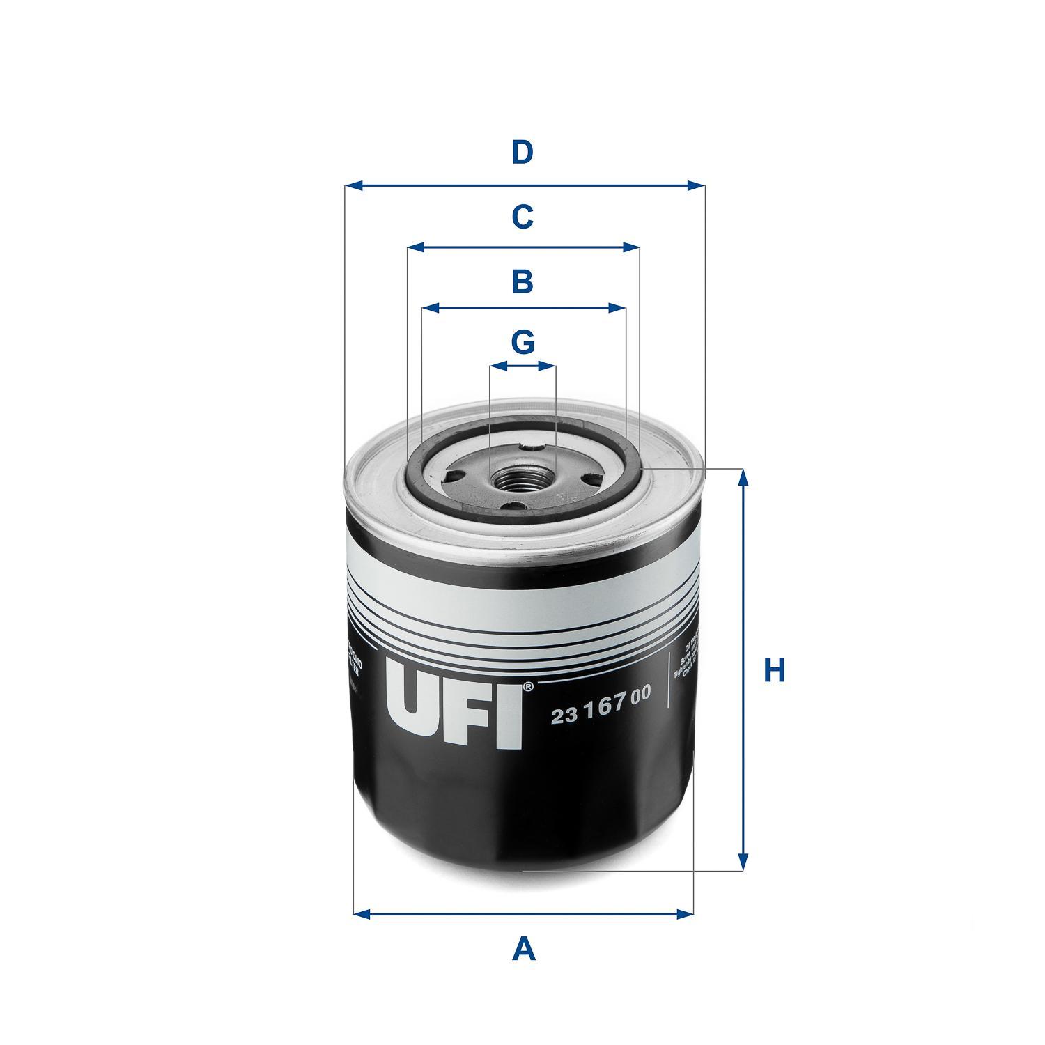 

Фильтр масляный UFI 23.167.00