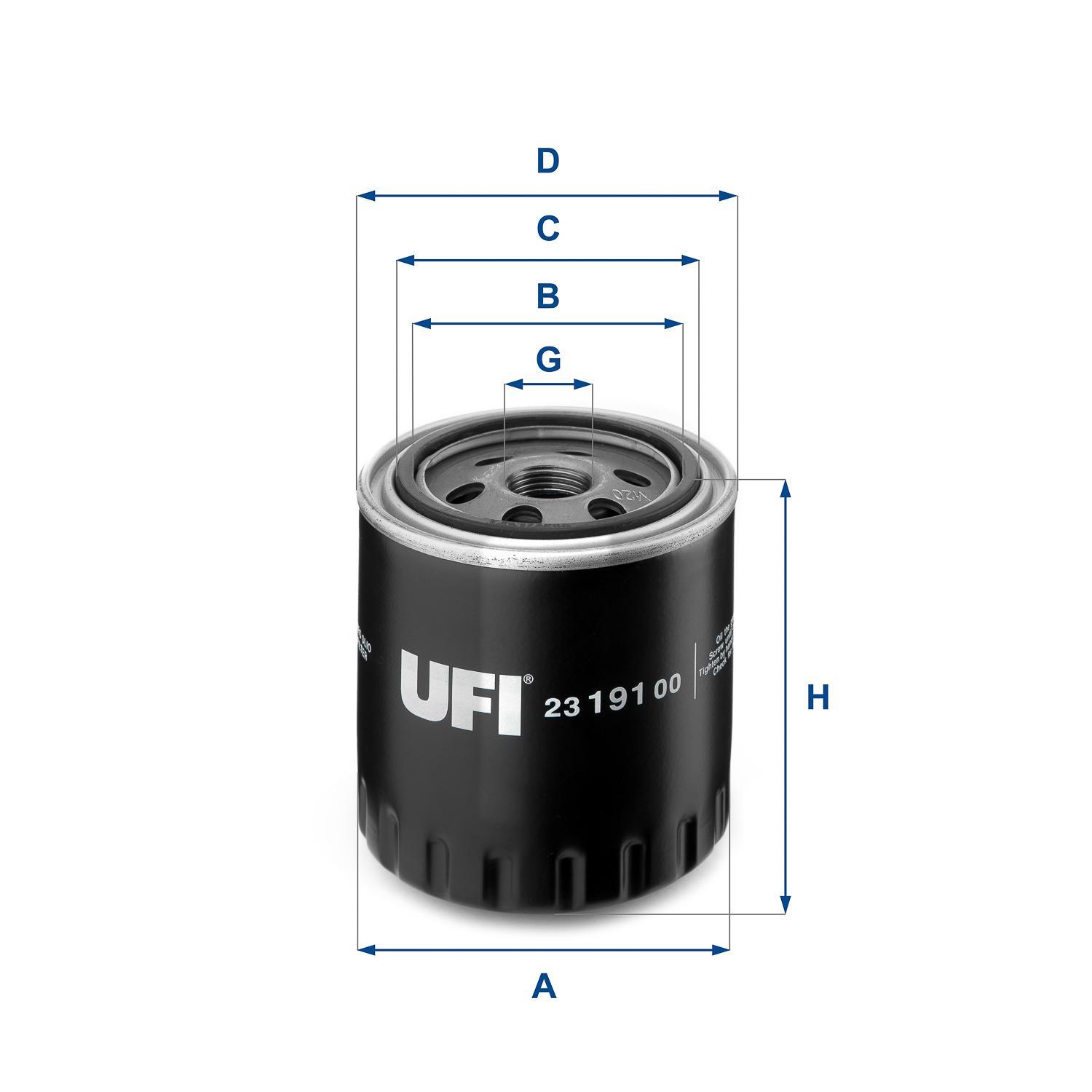 

Фильтр масляный UFI 23.191.00