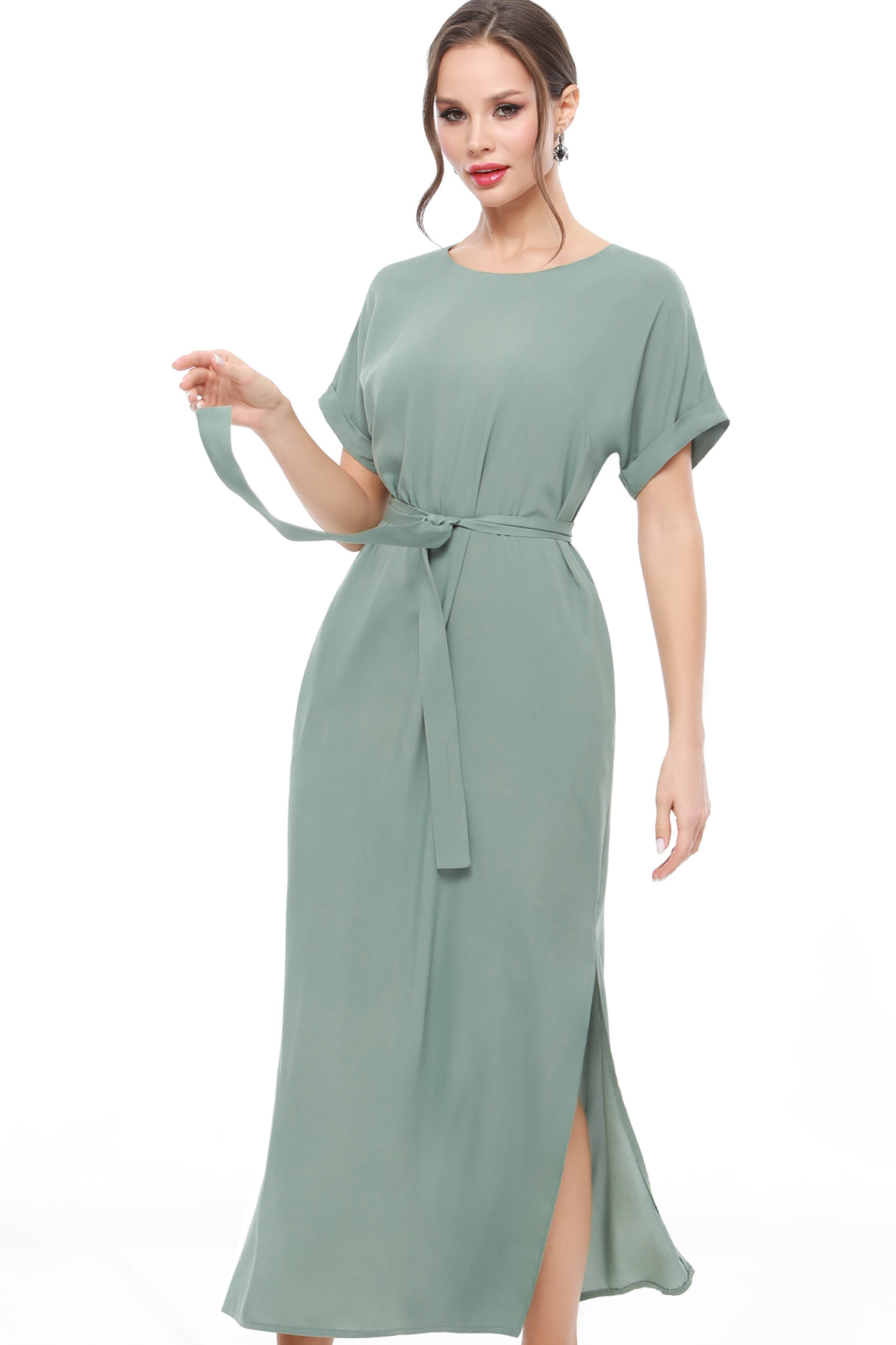 Платье женское DSTrend 0230 зеленое 44 RU