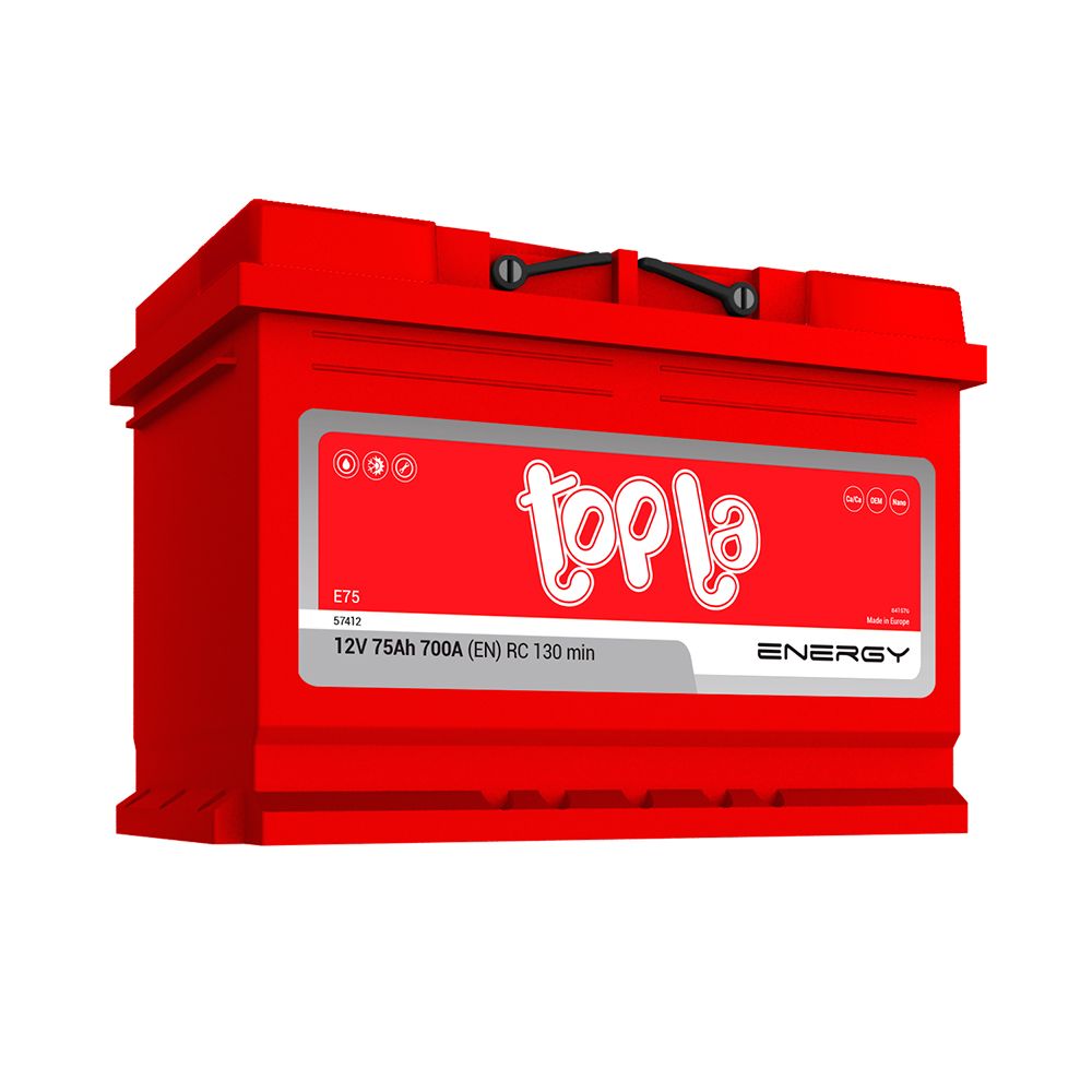 

Аккумулятор автомобильный Topla Energy E75 75Ah ОП 700A (108275/57412), Topla 1