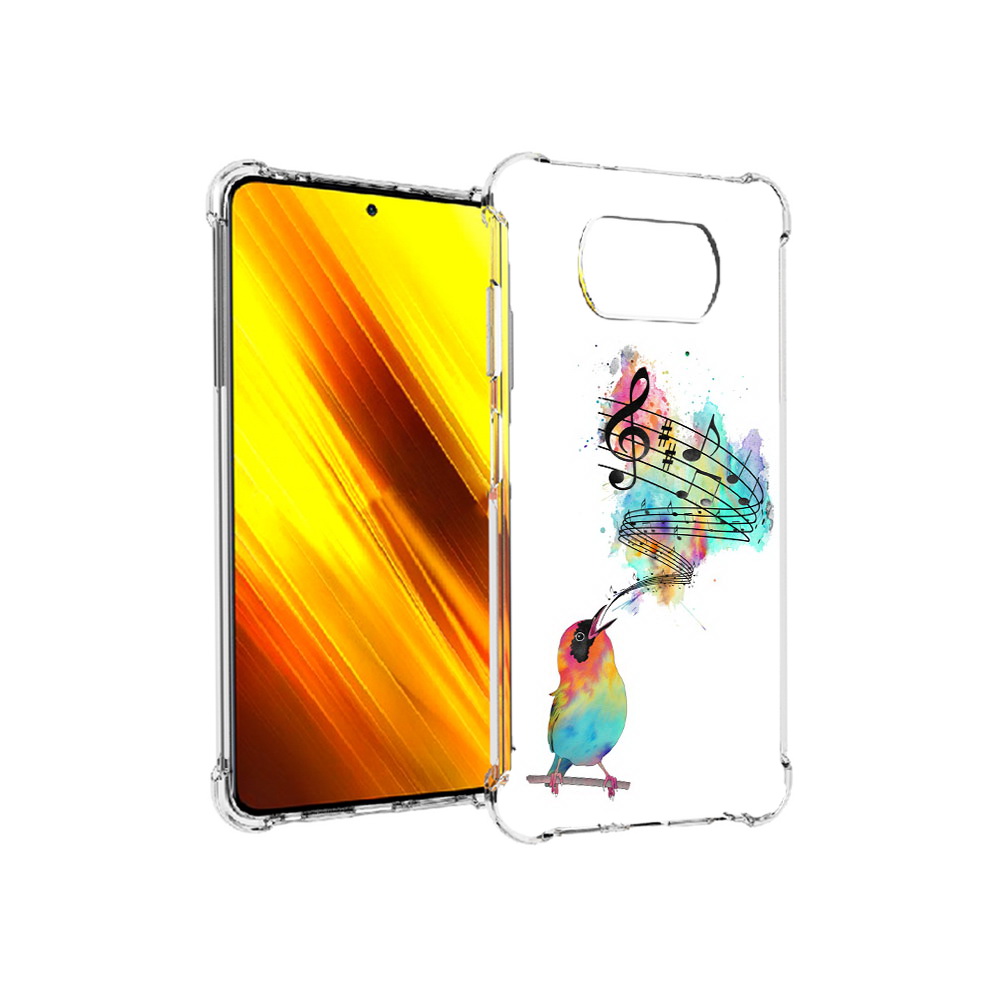 

Чехол MyPads Tocco для Xiaomi Poco X3 певчая птичка (PT154881.262.536), Прозрачный, Tocco