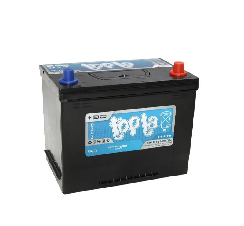 

Аккумулятор автомобильный Topla Top TT75J 75Ah ОП 740A (118875/57529) Asia (борт), Topla 1
