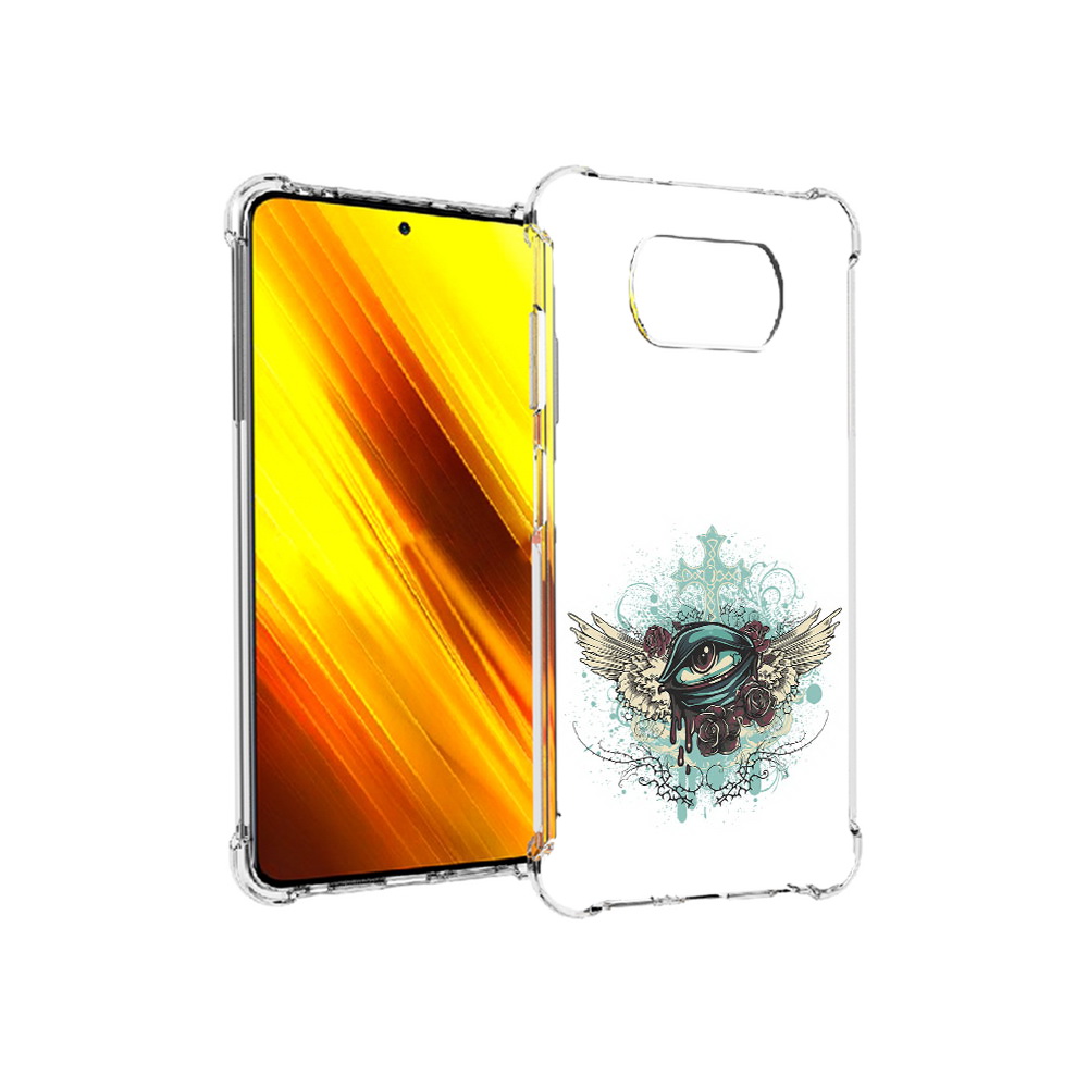 

Чехол MyPads Tocco для Xiaomi Poco X3 плачущий глаз с крыльями (PT154881.262.544), Прозрачный, Tocco