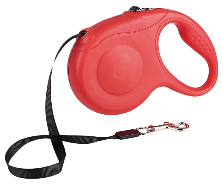 

Рулетка для собак Retractable Dog Leash с механическим блокиратором длины 3 м красный