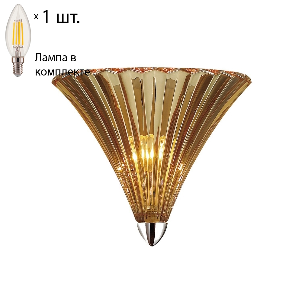

Настенный светильник с лампочкой Favourite Iris 1697-1W+Lamps E14 Свеча