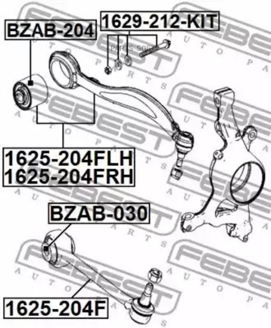 FEBECT 1629212KIT Болт с эксцентриком ремкомплект 1400₽