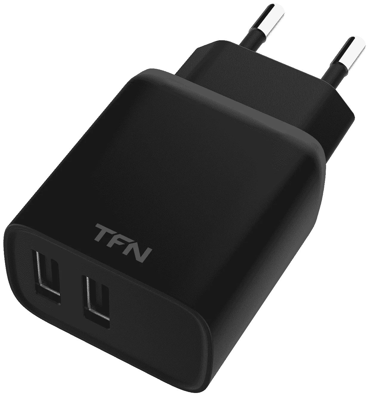 

Сетевое зарядное устройство TFN RAPID+ 12 W 2USB 2.4A, черный TFN-WCRPD12W2UBK