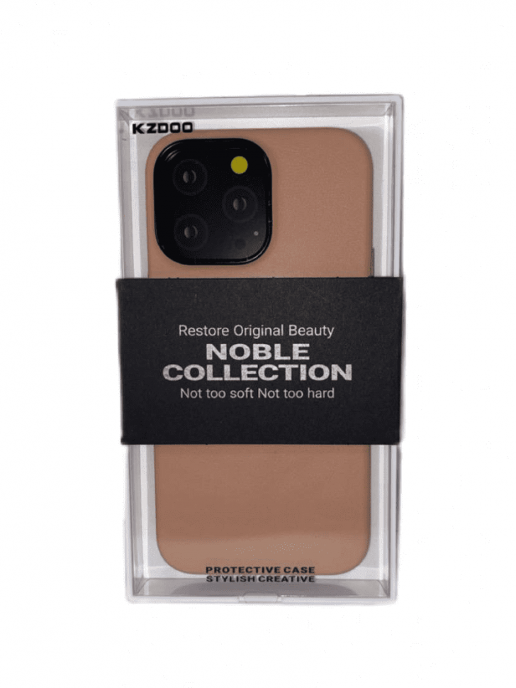 

Накладка для iPhone 14 Pro Max K-Doo Noble кожаная пудро, Розовый